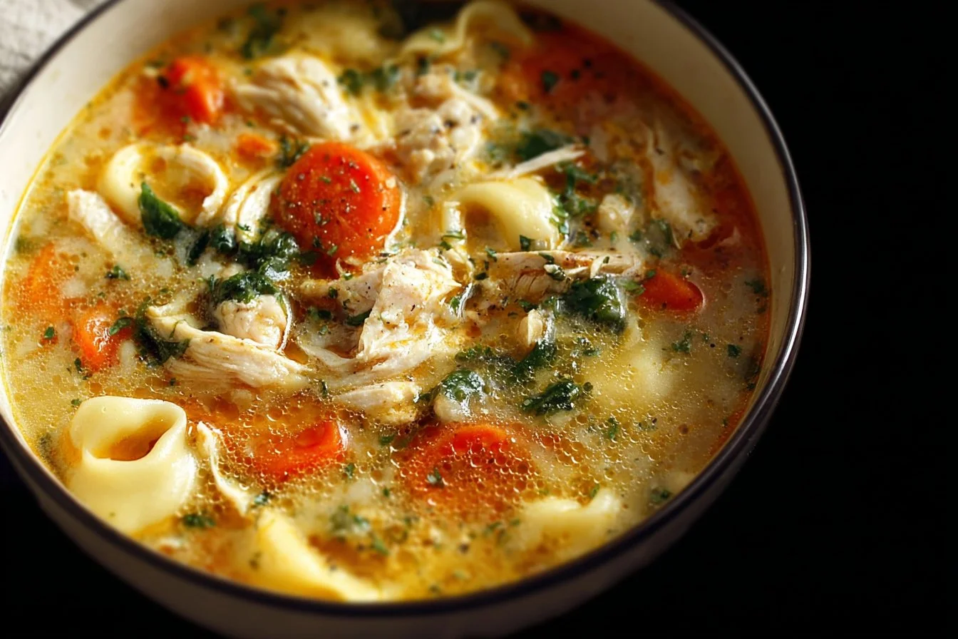 Delicious Marry Me Chicken Soup served in a bowl with fresh herbs.