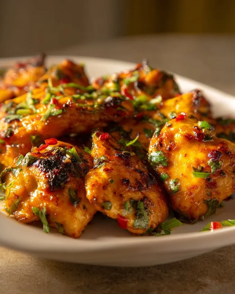 Melt in your mouth chicken breast recipe served with herbs and spices.