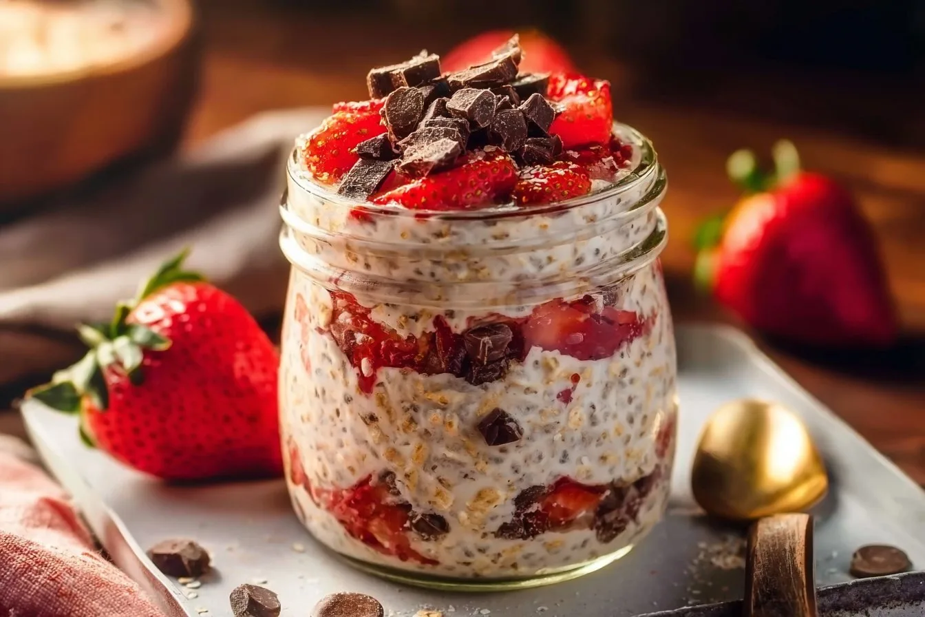 Strawberry Chocolate Chip Overnight Oats