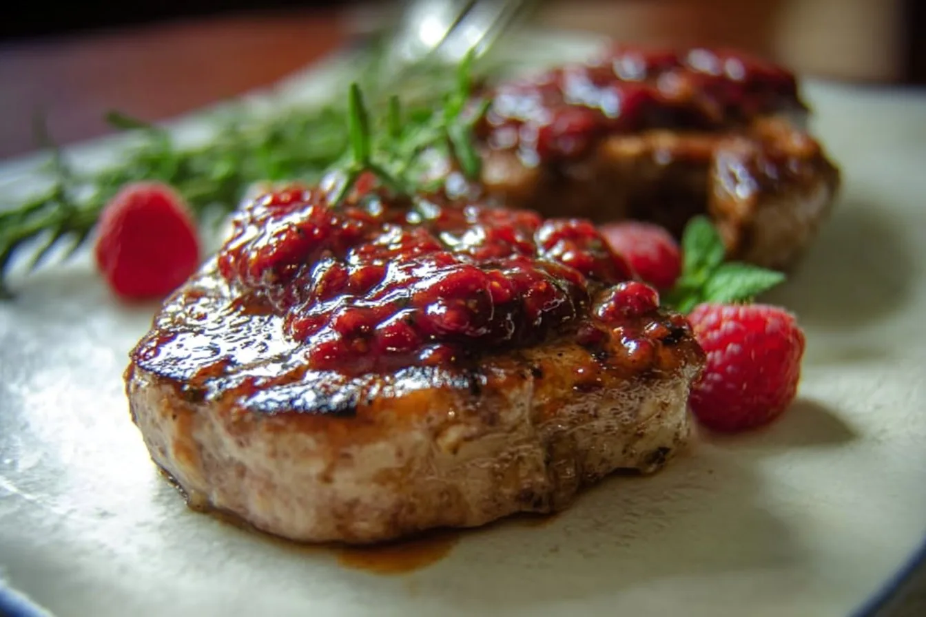 Raspberry Balsamic Pork Chops