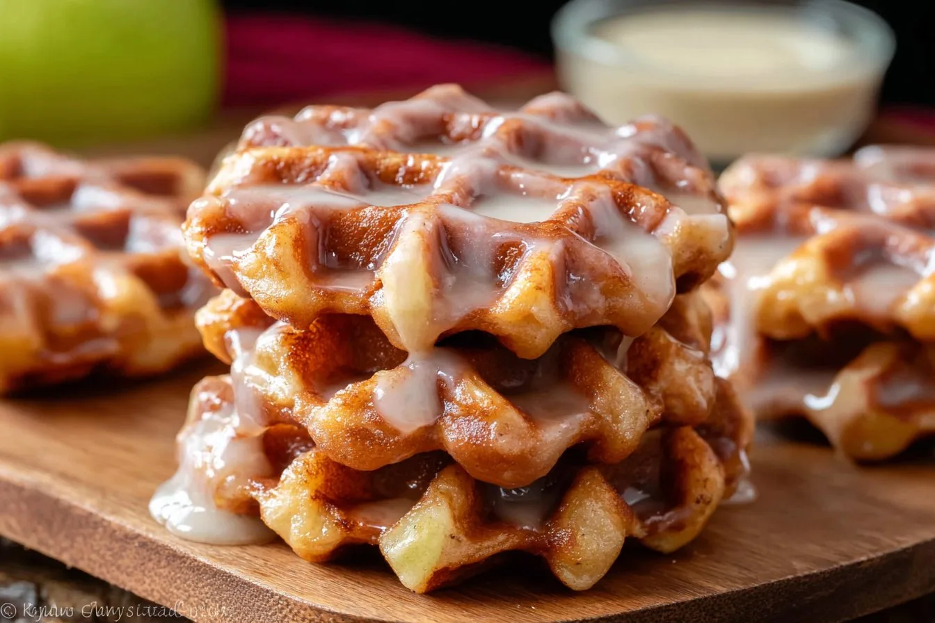 Mini Apple Fritter Waffle Donuts