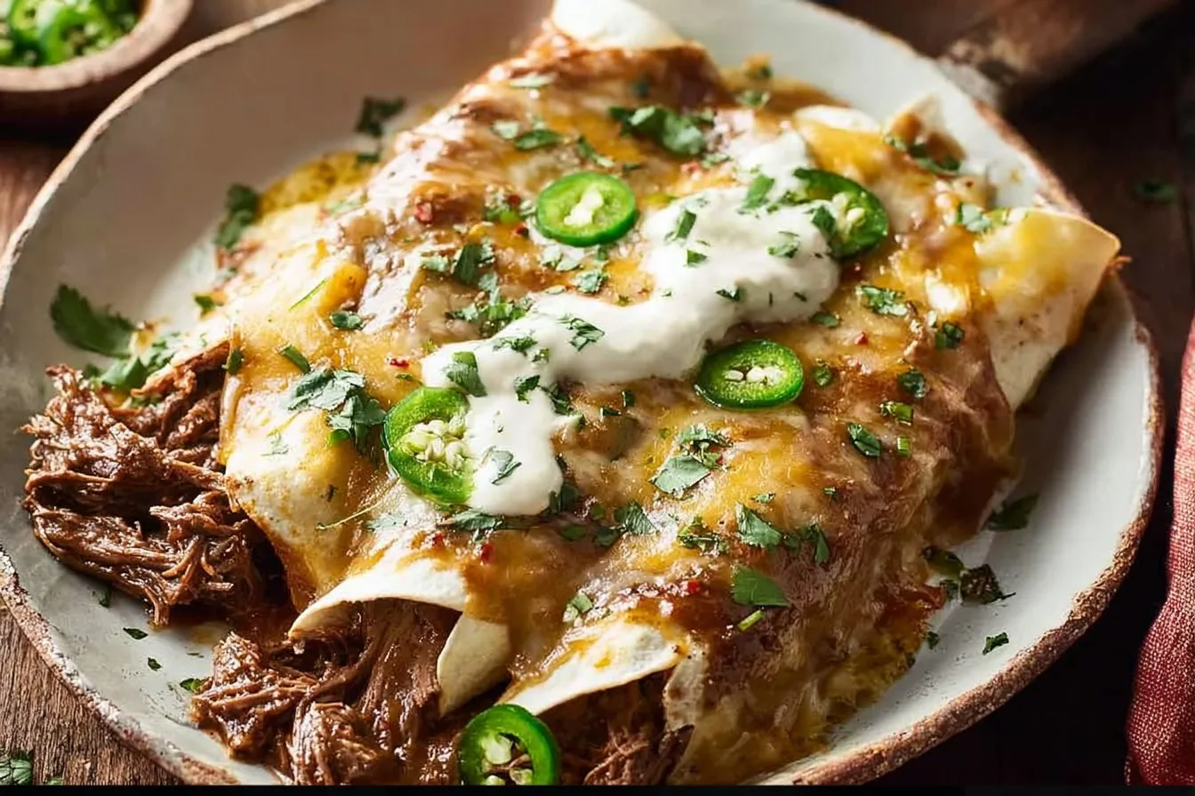 Shredded Beef Enchiladas