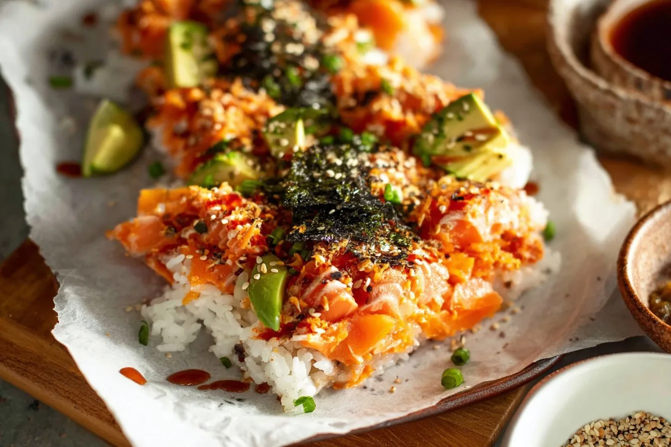 Sushi Bake with Salmon