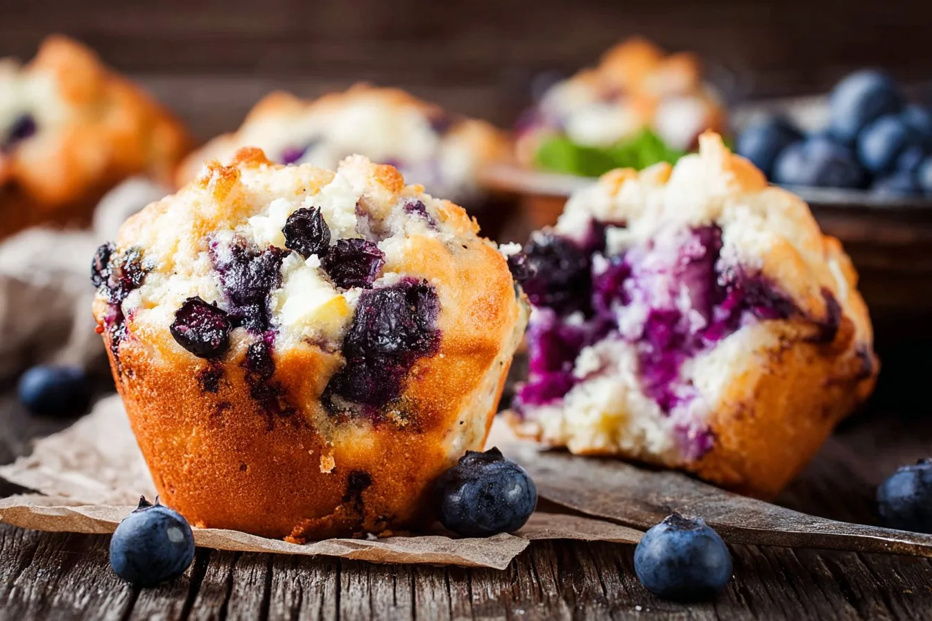 Blueberry Cottage Cheese Muffins