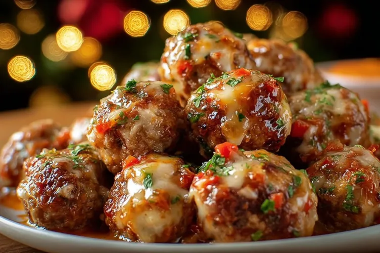 Delicious Rotel sausage balls on a platter, perfect for snacking