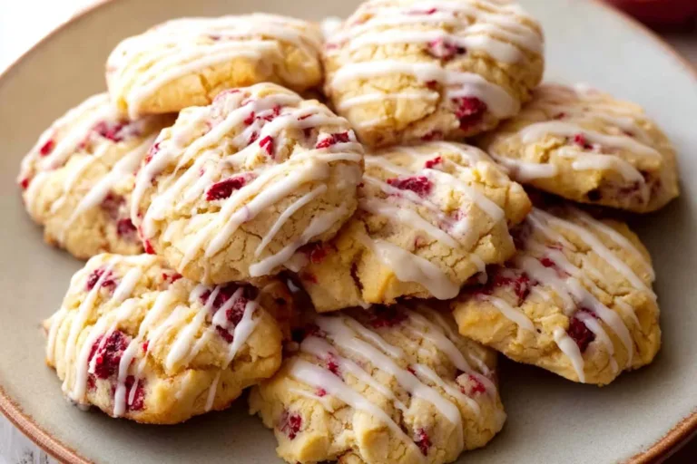 Delicious Strawberry Shortcake Cookies with fresh strawberries and cream.