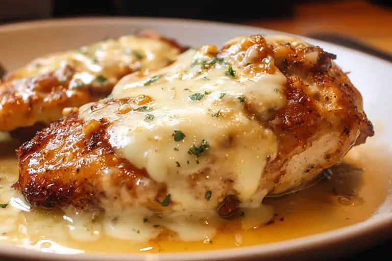 Texas Roadhouse Smothered Chicken with melted jack cheese on top