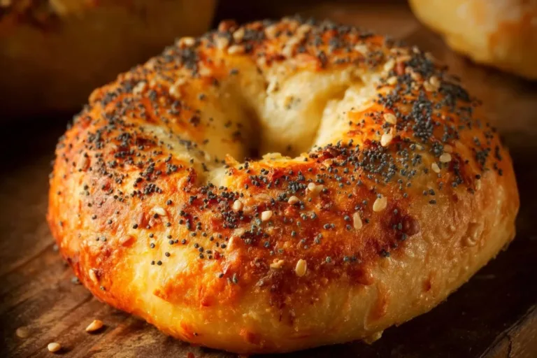 Delicious protein bagel topped with seeds and herbs for a nutritious meal