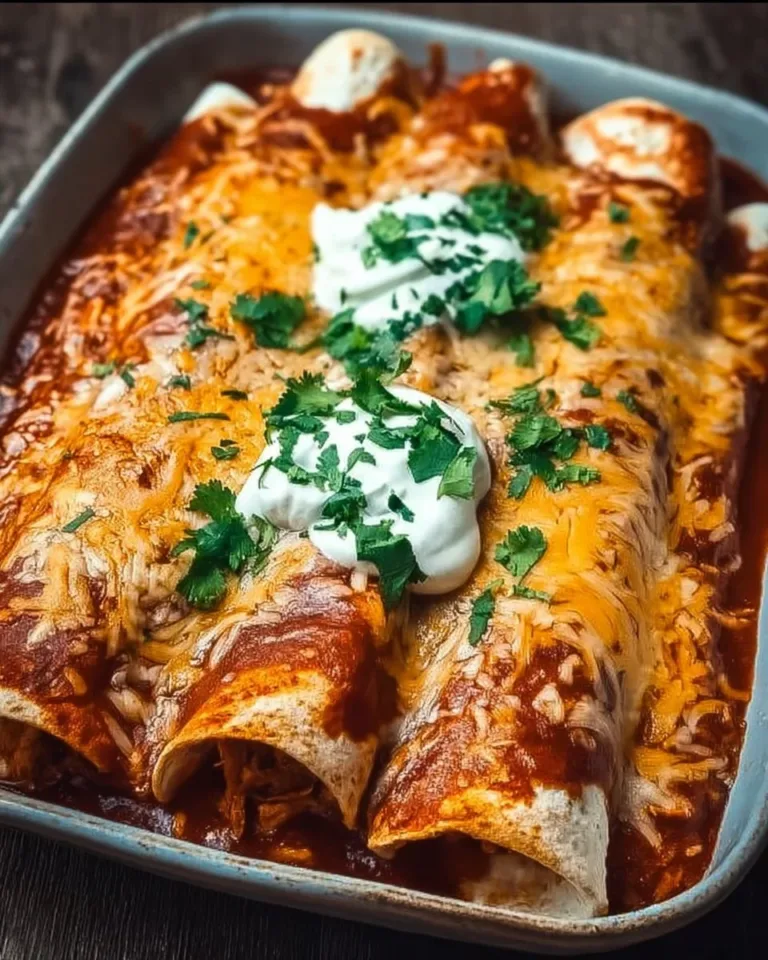 Delicious quick and easy chicken enchiladas topped with cheese and salsa