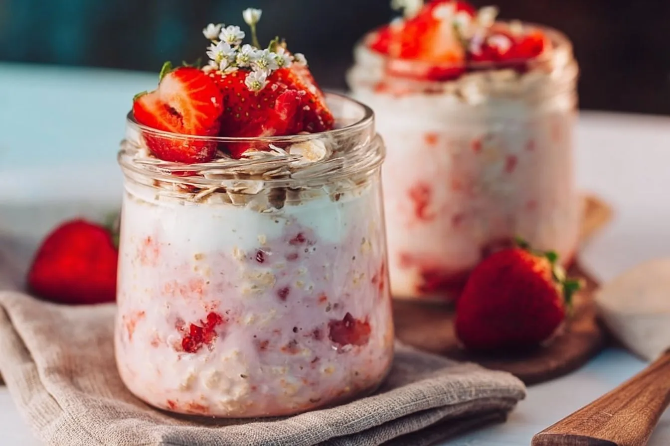 Strawberry Yogurt Overnight Oats