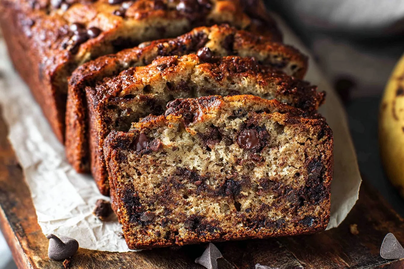 Super Moist Chocolate Chip Banana Bread Recipe