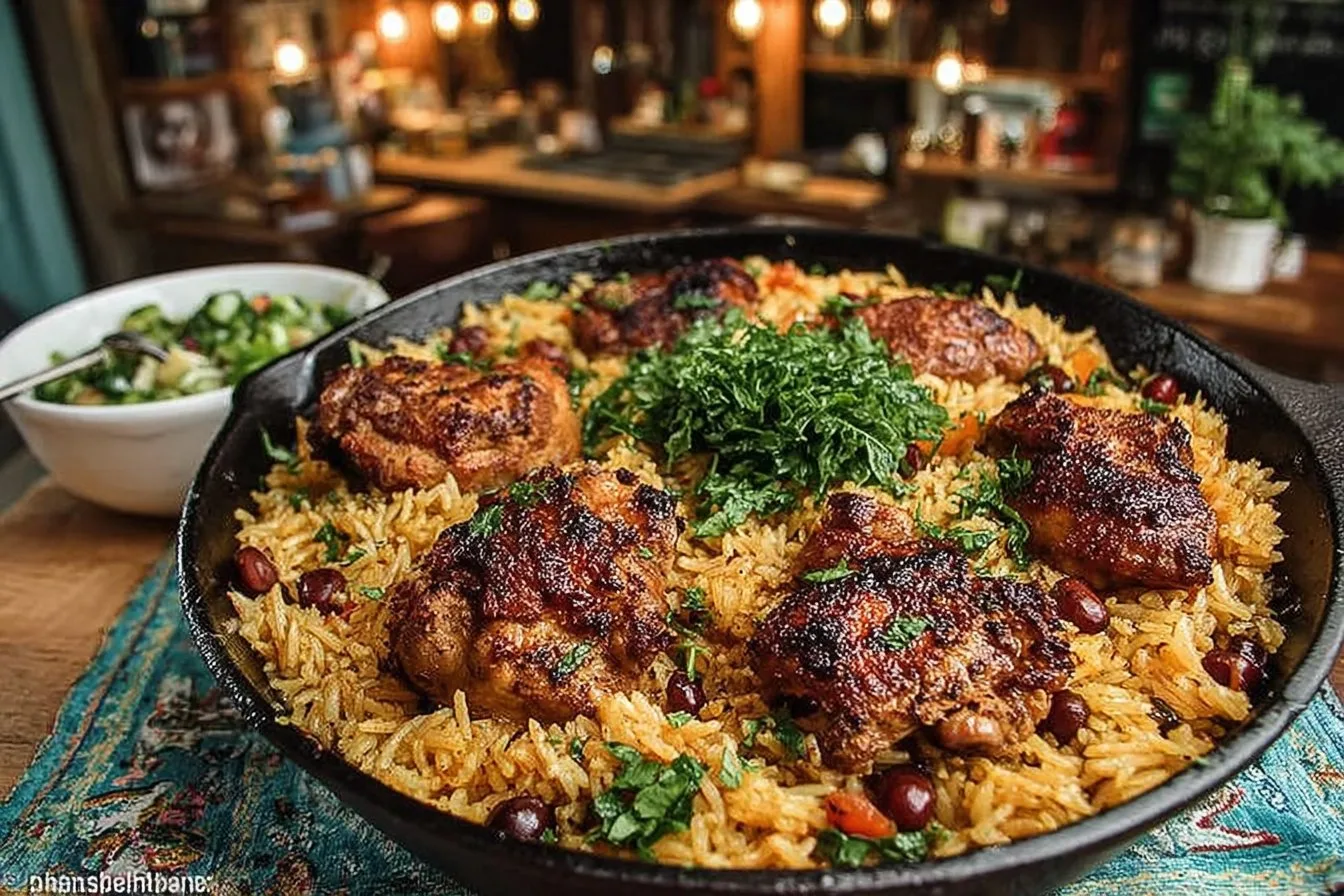 One Pot Caribbean Jerk Chicken & Rice