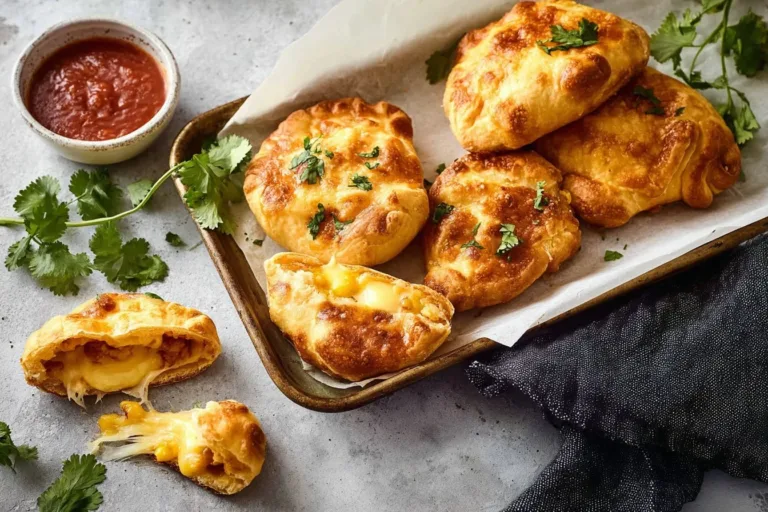 Delicious air fryer calzones ready to be served