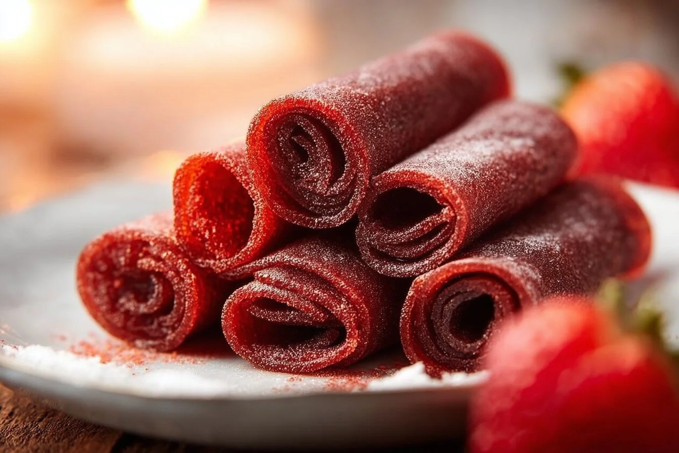 3-Ingredient Homemade Strawberry Fruit Roll-Ups