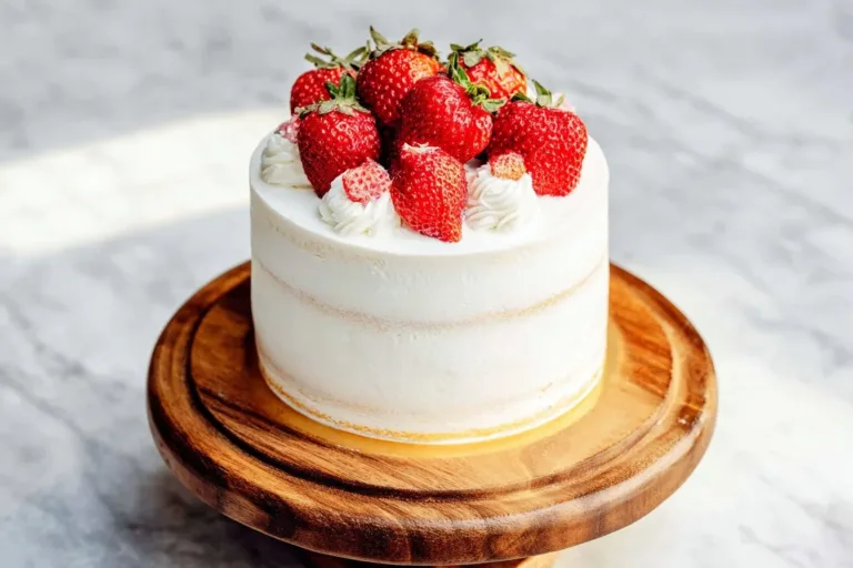 6 inch Japanese strawberry shortcake with fresh strawberries and whipped cream