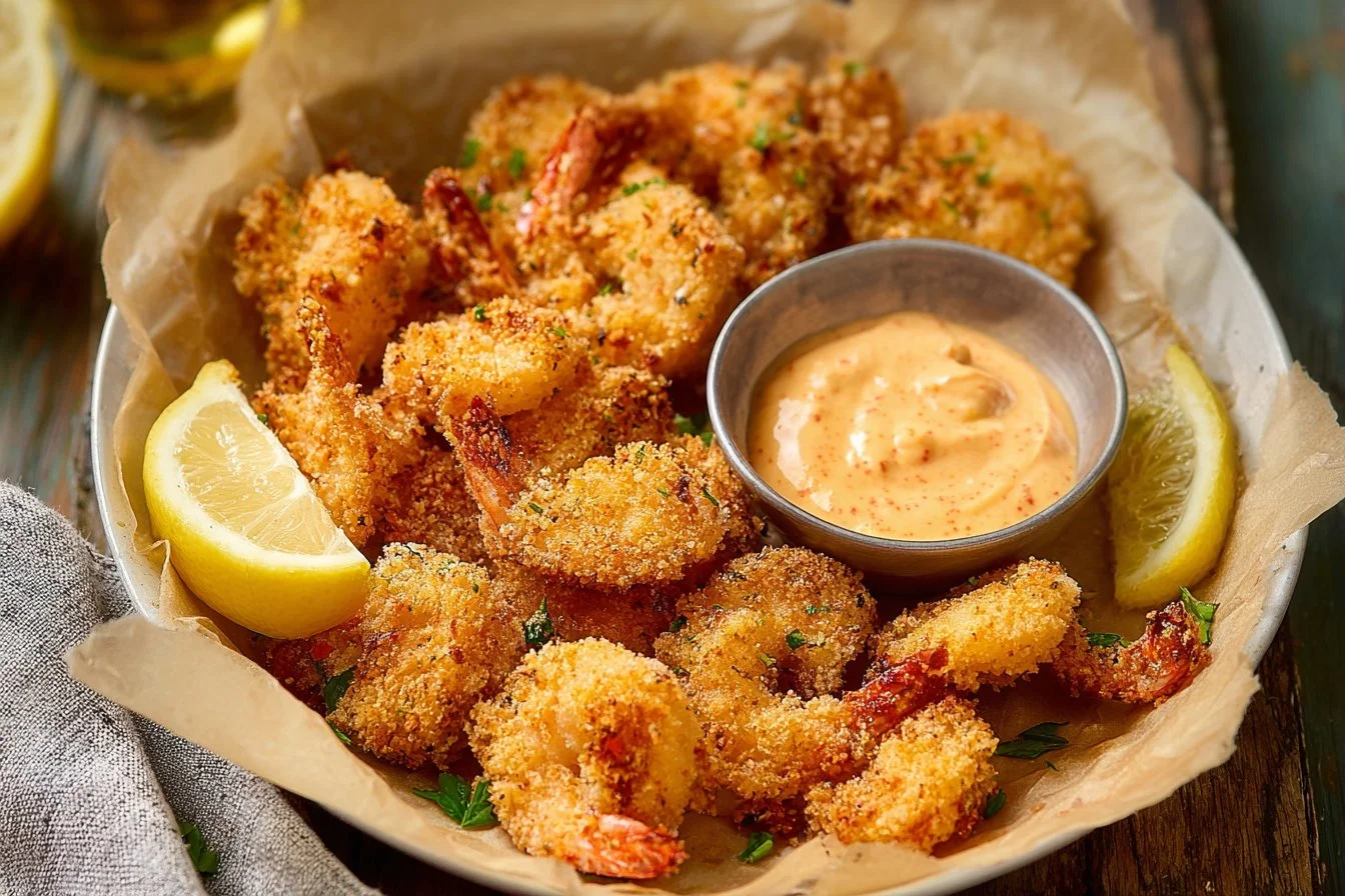 Air Fryer Fried Shrimp with Sriracha Mayo