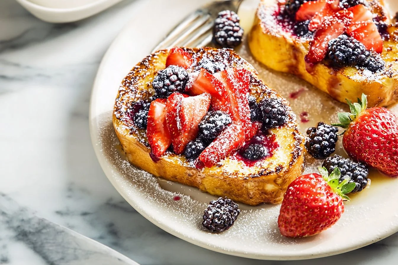 Delicious Air Fryer Yogurt Custard Toast with creamy yogurt and crispy edges