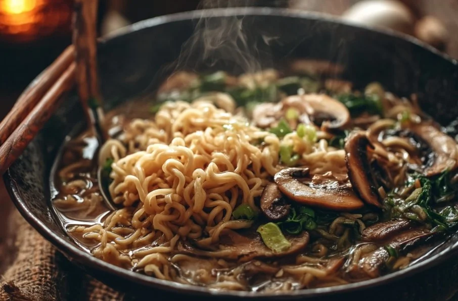Asian Mushroom Ramen Noodles