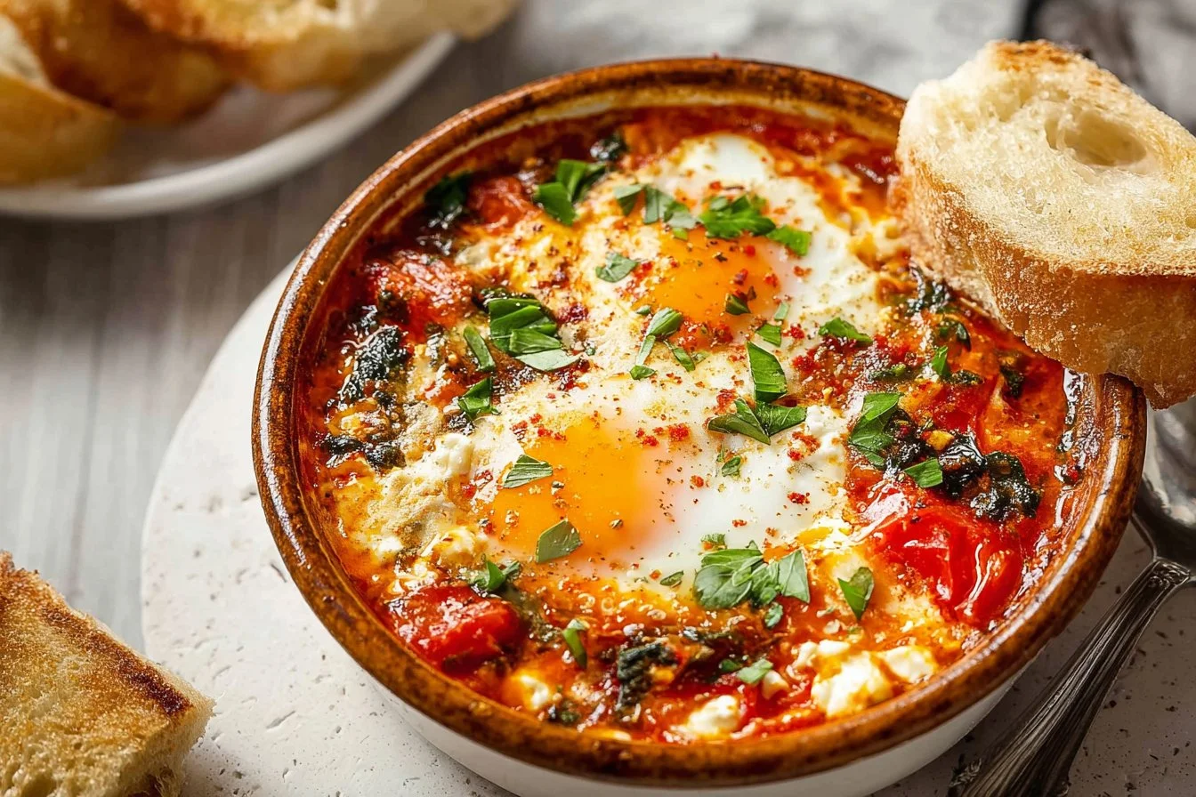 Baked Feta Eggs