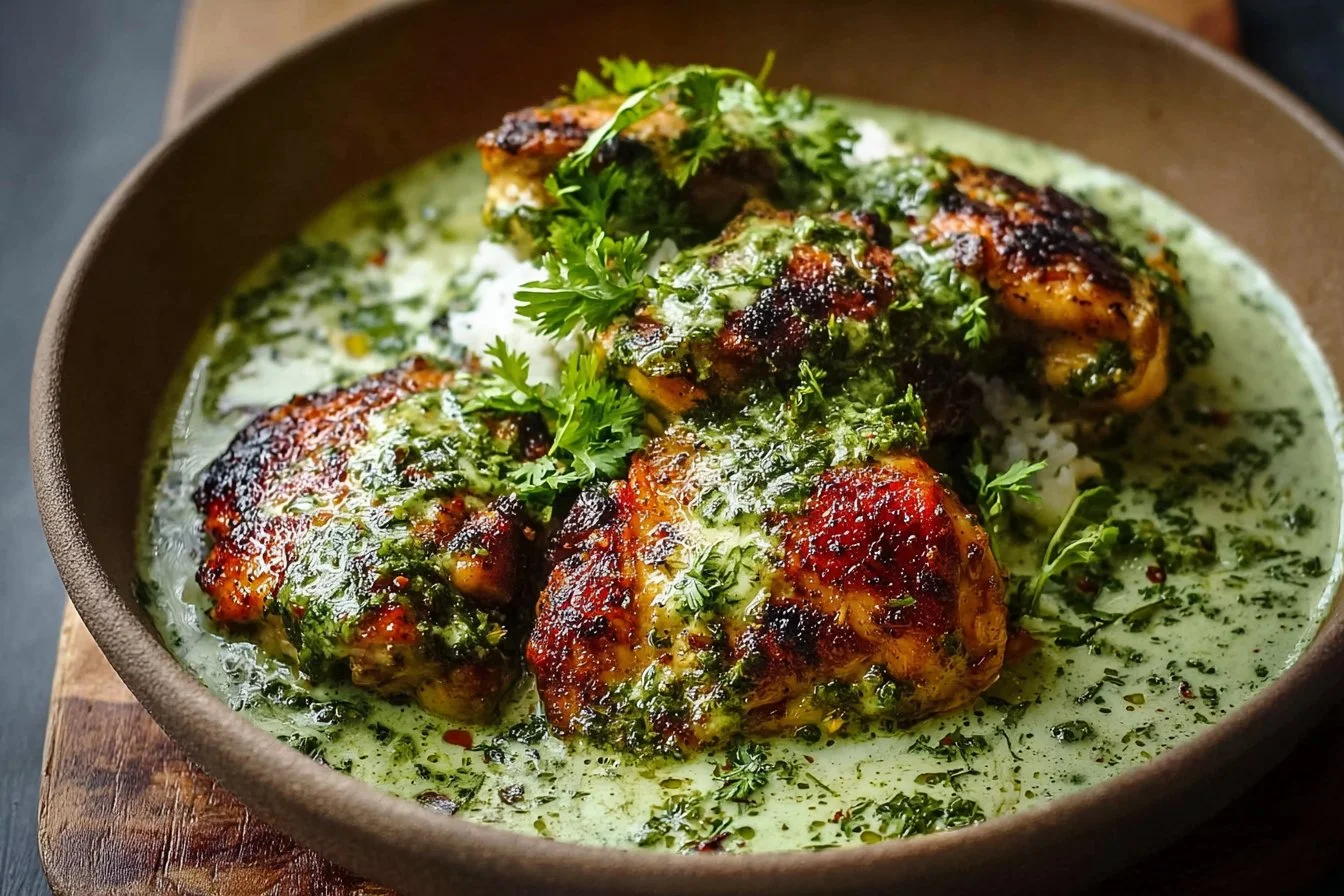 Best Peruvian Chicken with Creamy Green Sauce Recipe