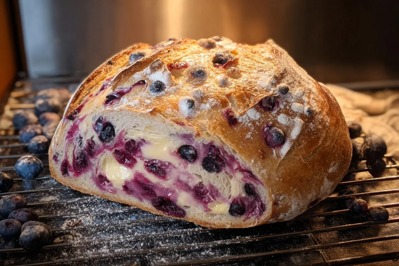 Blueberry Lemon Cream Cheese Sourdough Bread