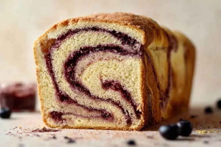 Blueberry Lemon Sourdough Babka with rich textures and vibrant flavors