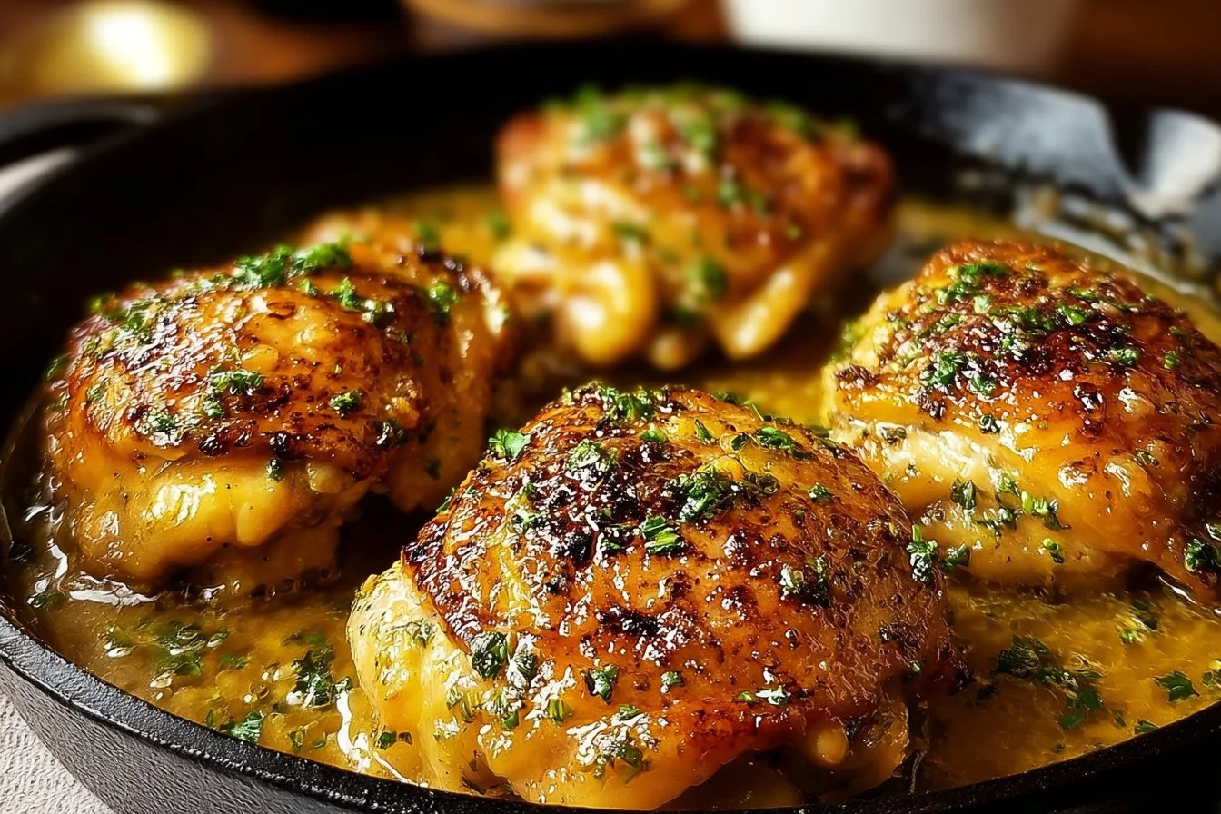 Bobby Flay's juicy and flavorful chicken thighs recipe cooked to perfection