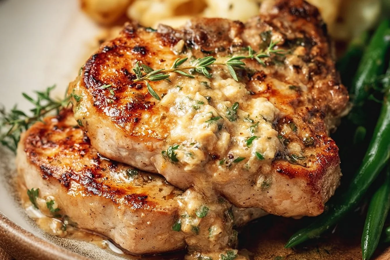 Boursin Cheese Pork Chops