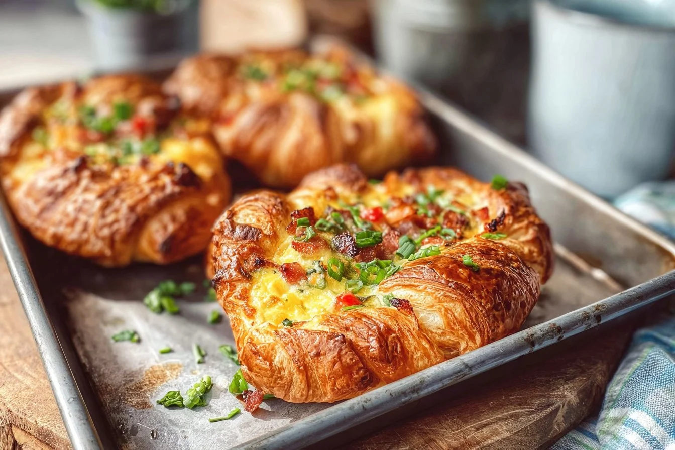 Breakfast Casserole Croissant Boats