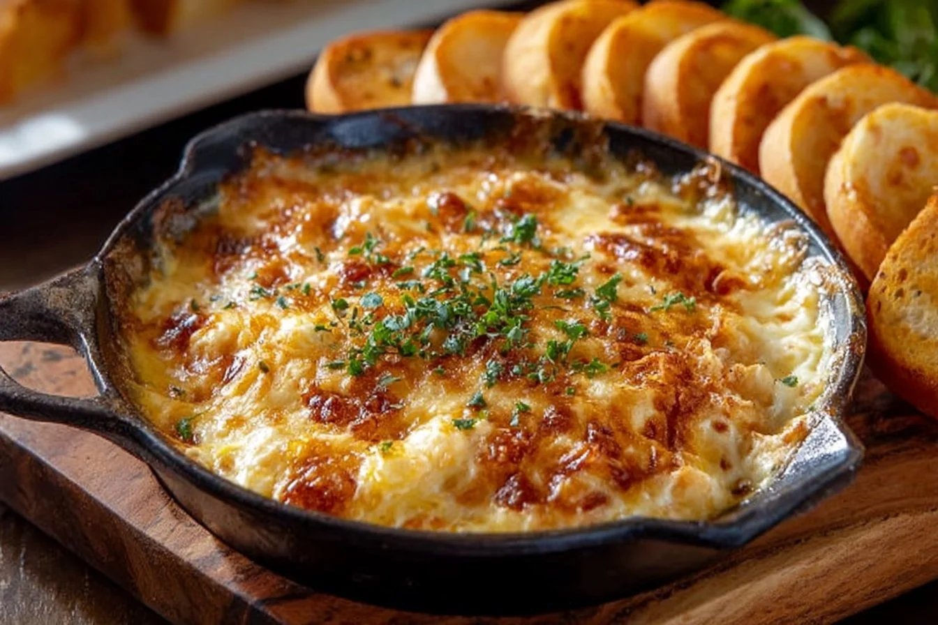 Caramelized onion and Gruyere dip served with fresh veggies and chips
