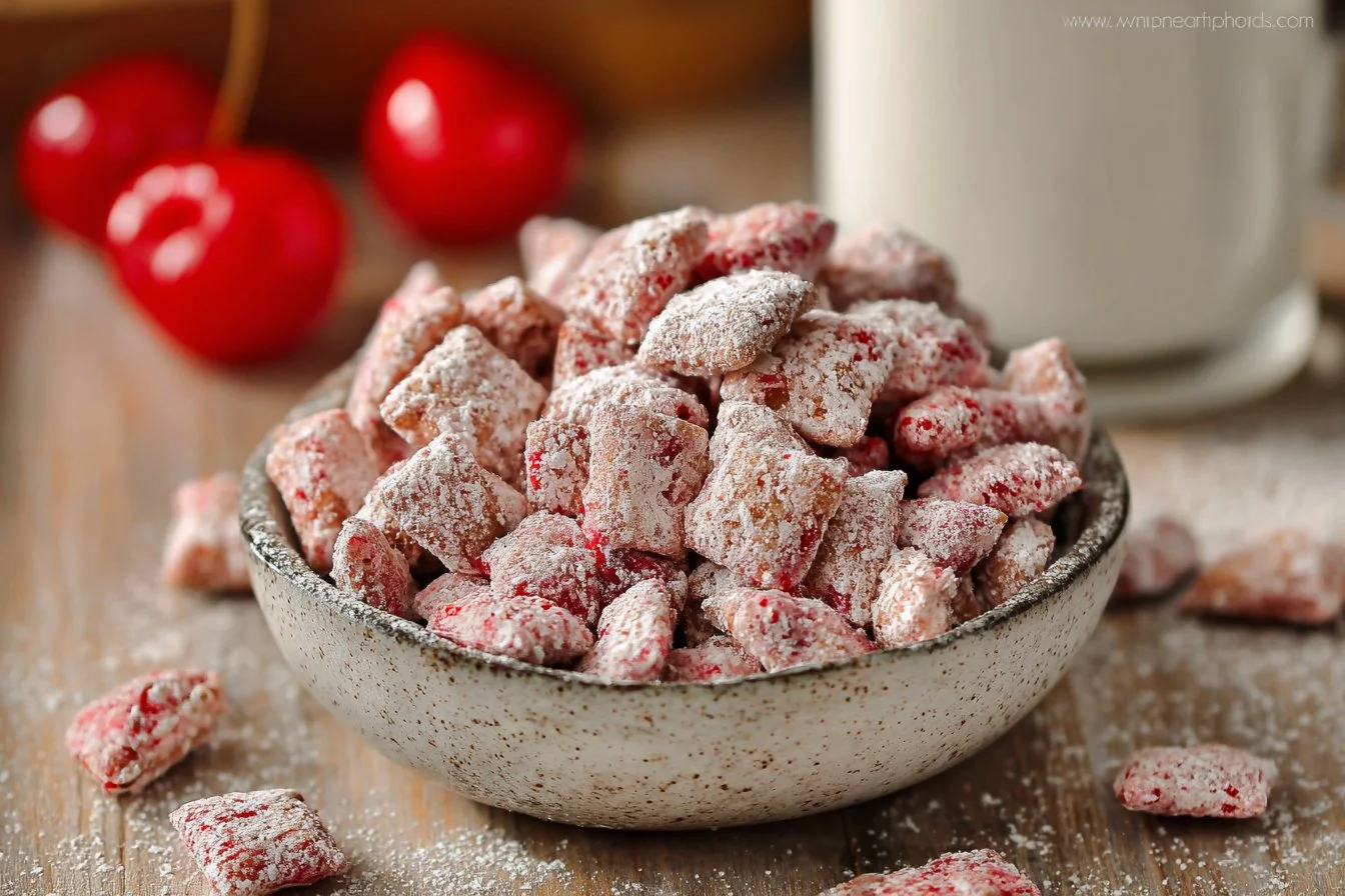 Cherry Cheesecake Puppy Chow
