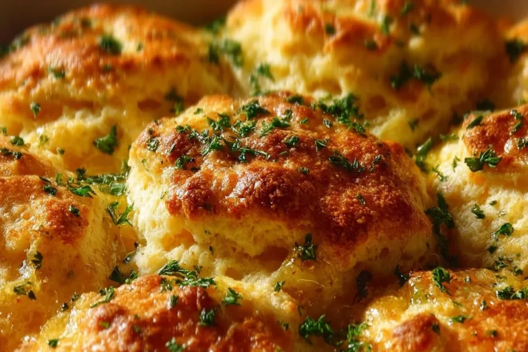 Delicious Chicken Bubble Biscuit Bake Casserole served in a dish