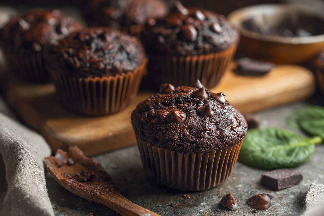 Chocolate Spinach Muffins