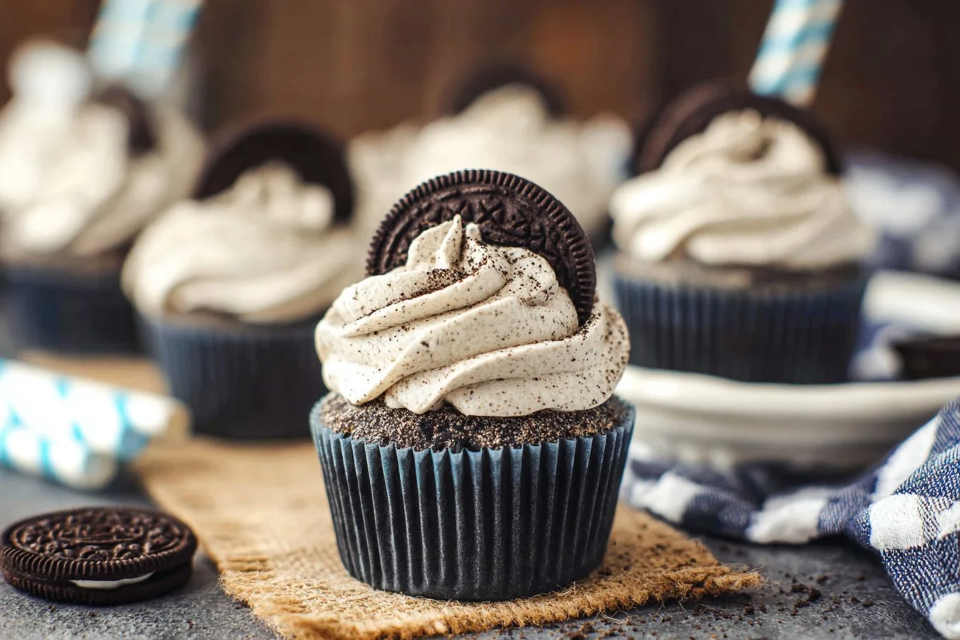 Cookies and Cream Oreo Cupcakes