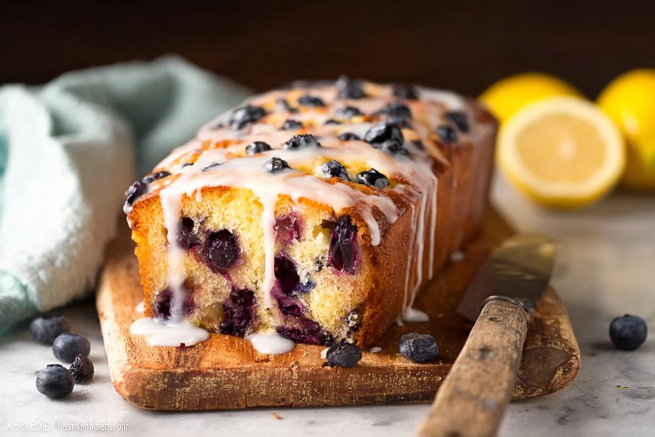 Cream Cheese Filled Blueberry Lemon Bread