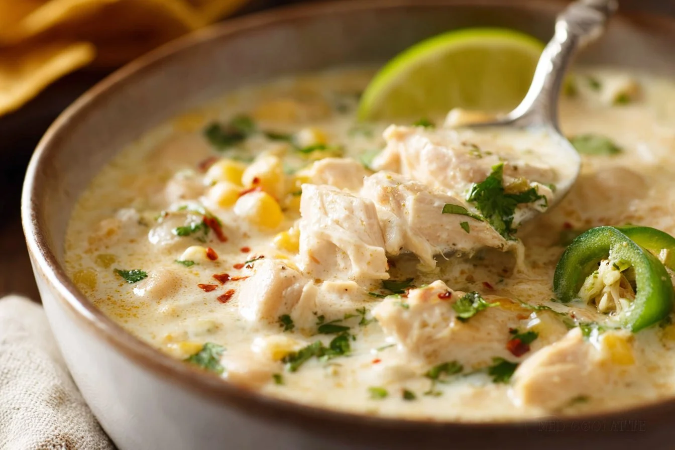 Creamy Crockpot White Chicken Chili