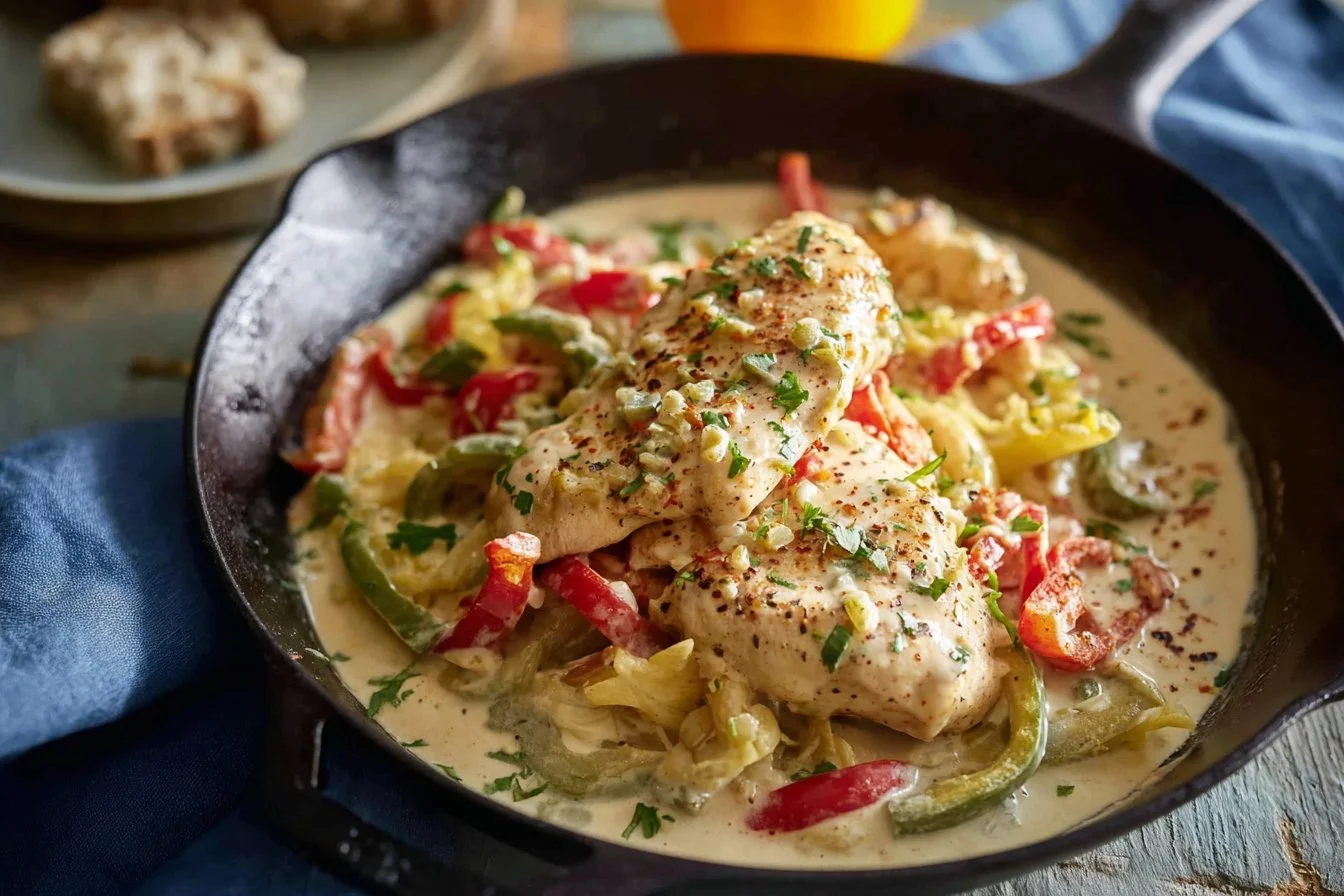 Creamy Pepperoncini Chicken Skillet