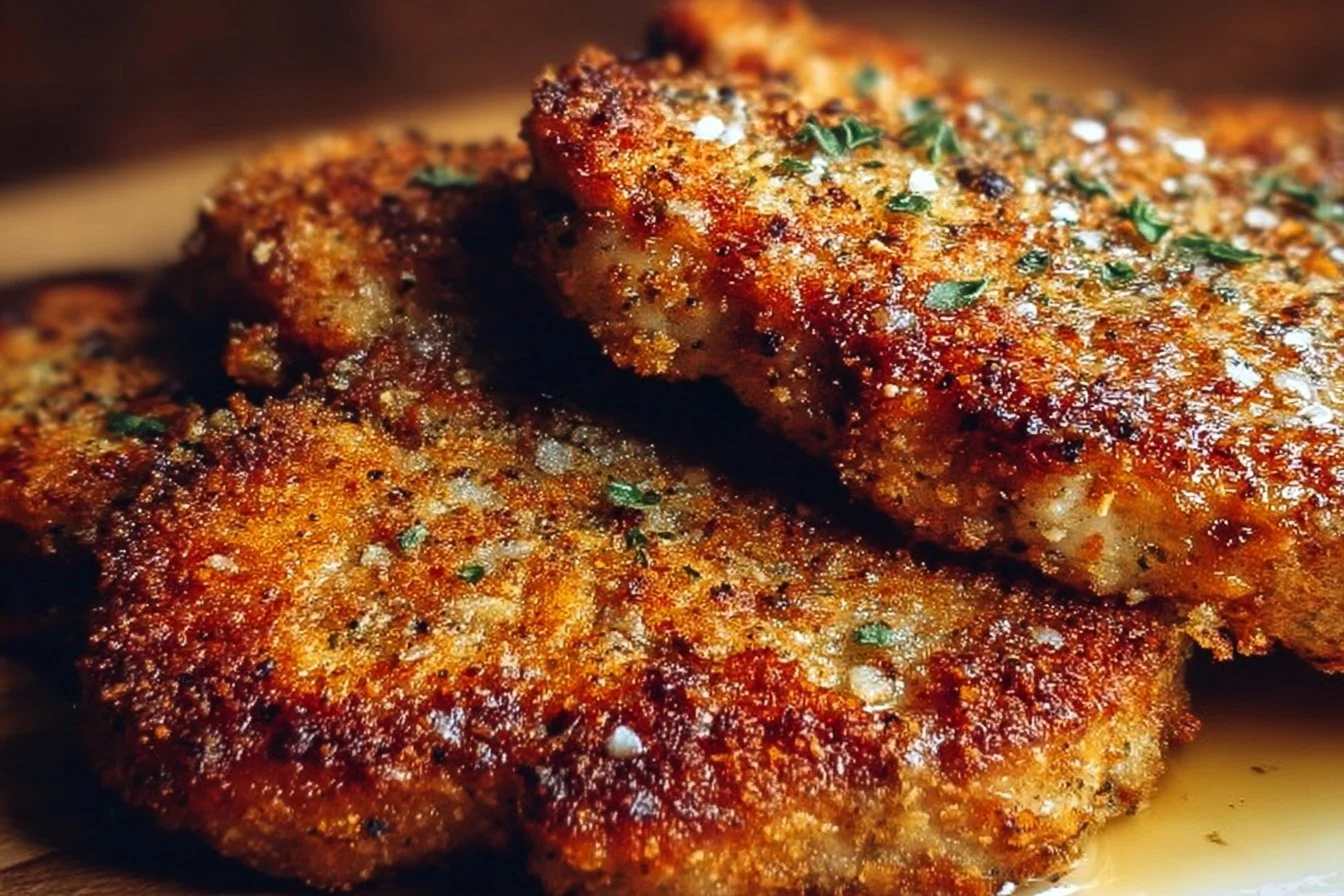Crispy Baked Parmesan Pork Chops