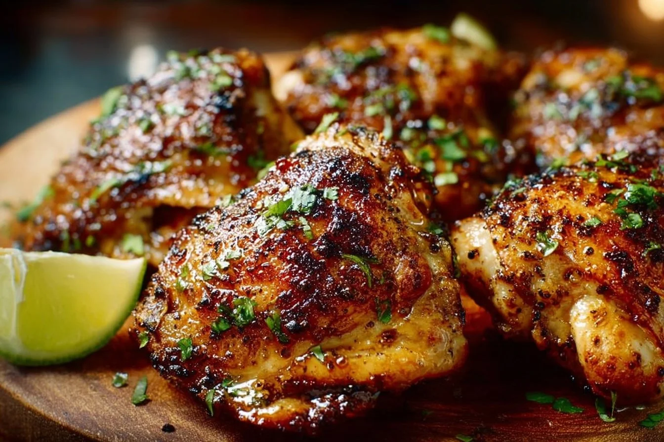 Crispy Cilantro Lime Chicken Thighs