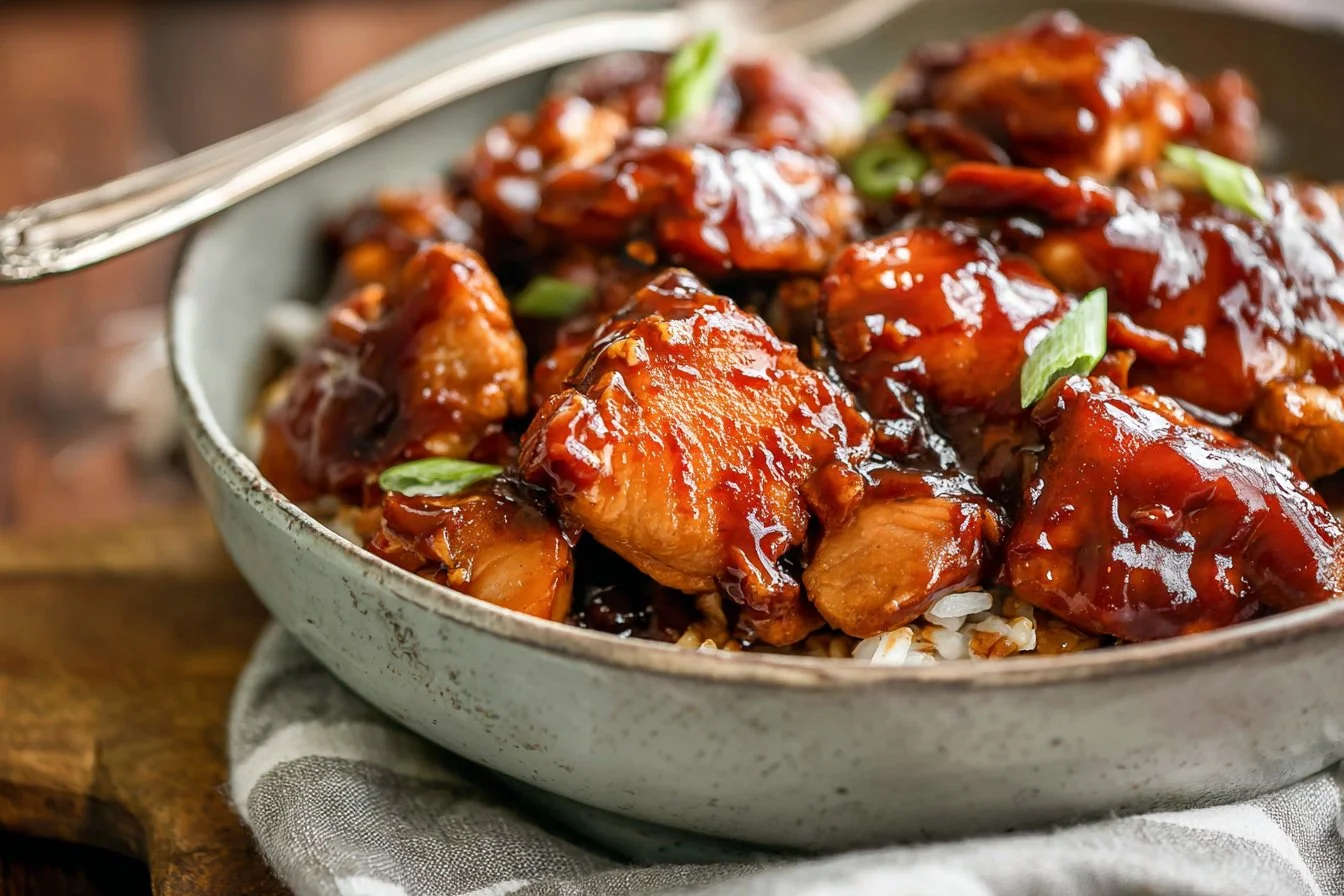 Crockpot Bourbon Chicken