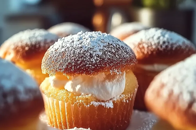 Fluffy Japanese Cotton Cheesecake Cupcakes garnished for a perfect dessert
