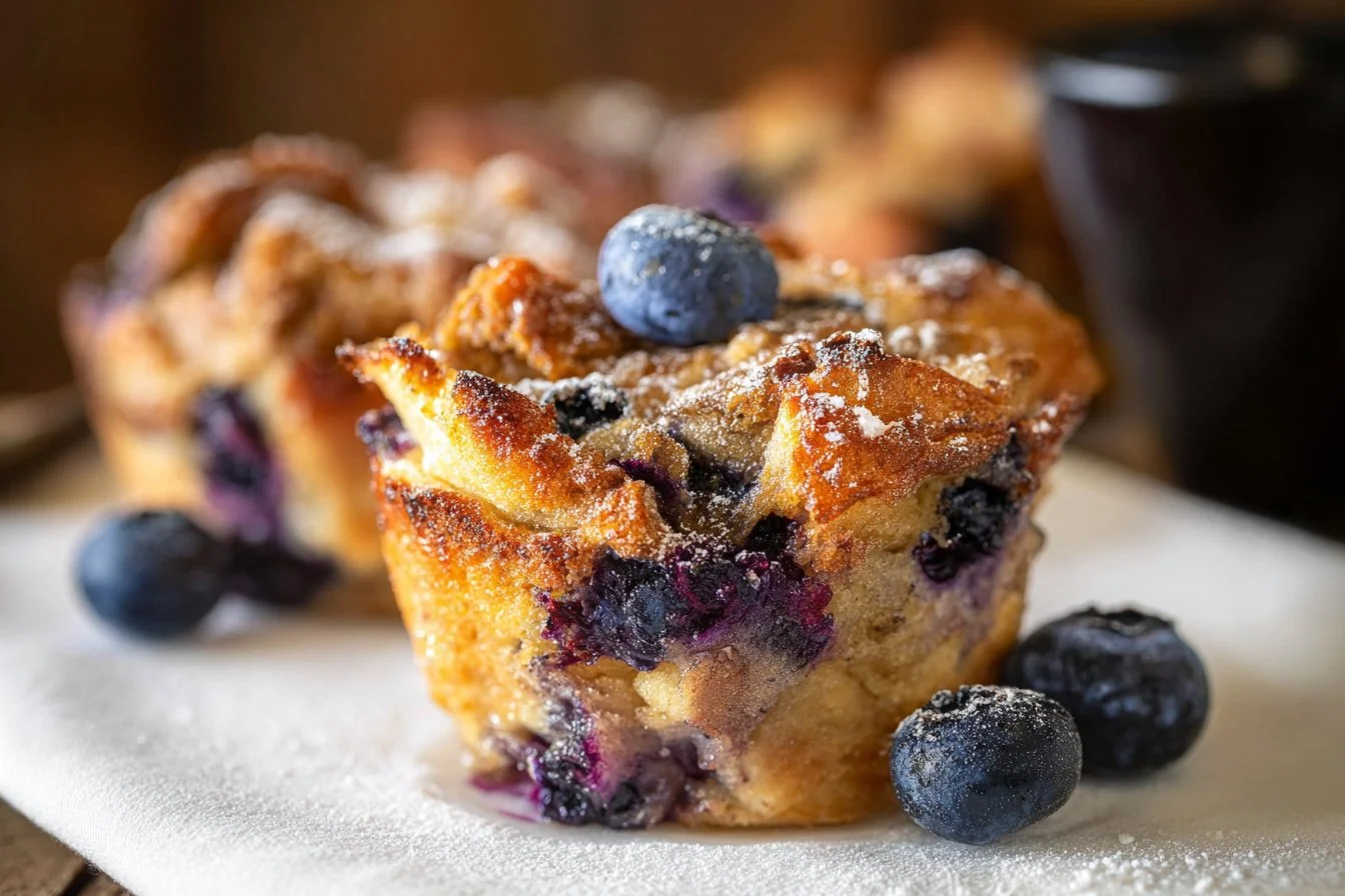 French Toast Muffins with Blueberries