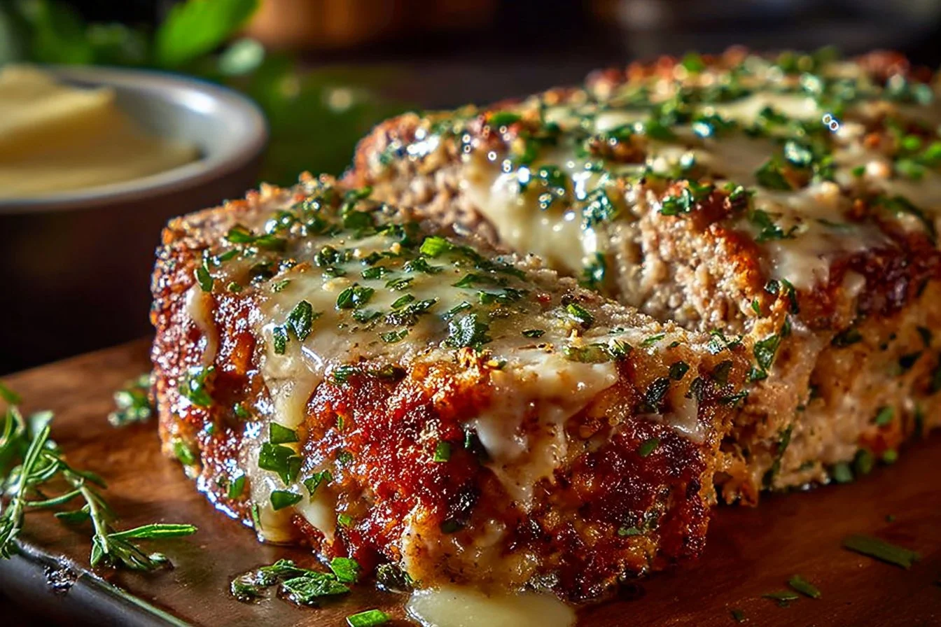 Garlic Parmesan Chicken Meatloaf