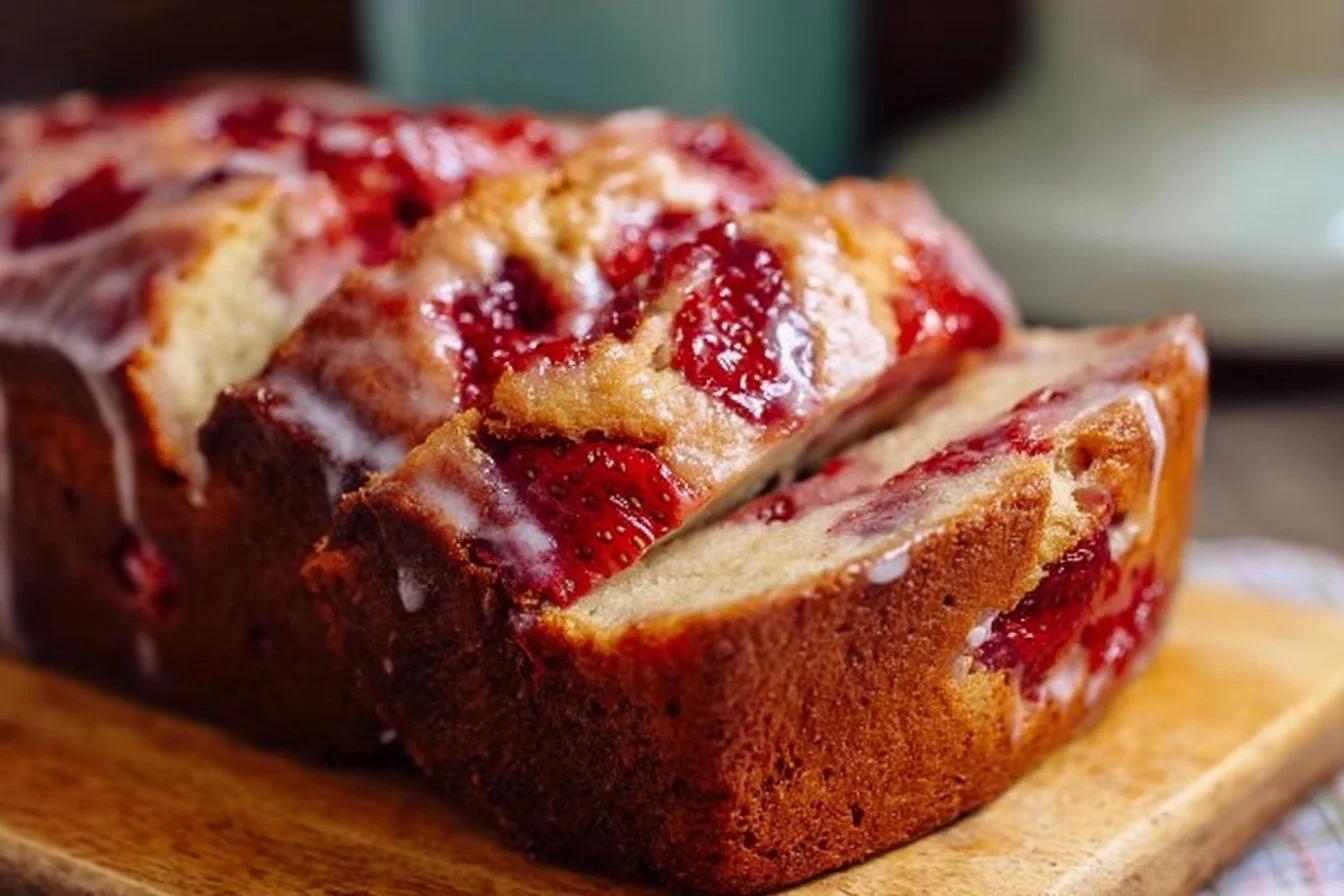 Glazed Strawberry Bread