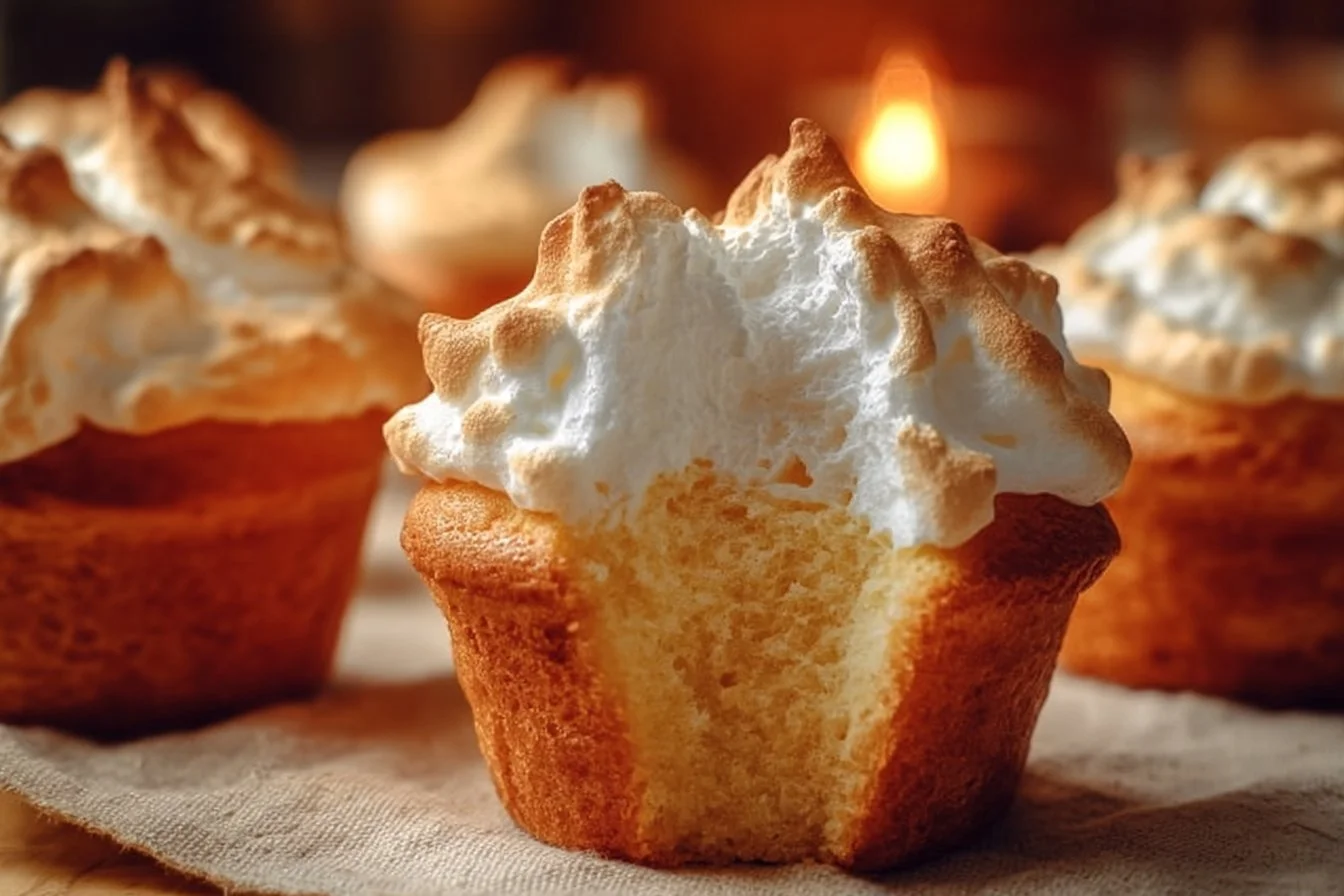 Golden Angel Food Cupcakes