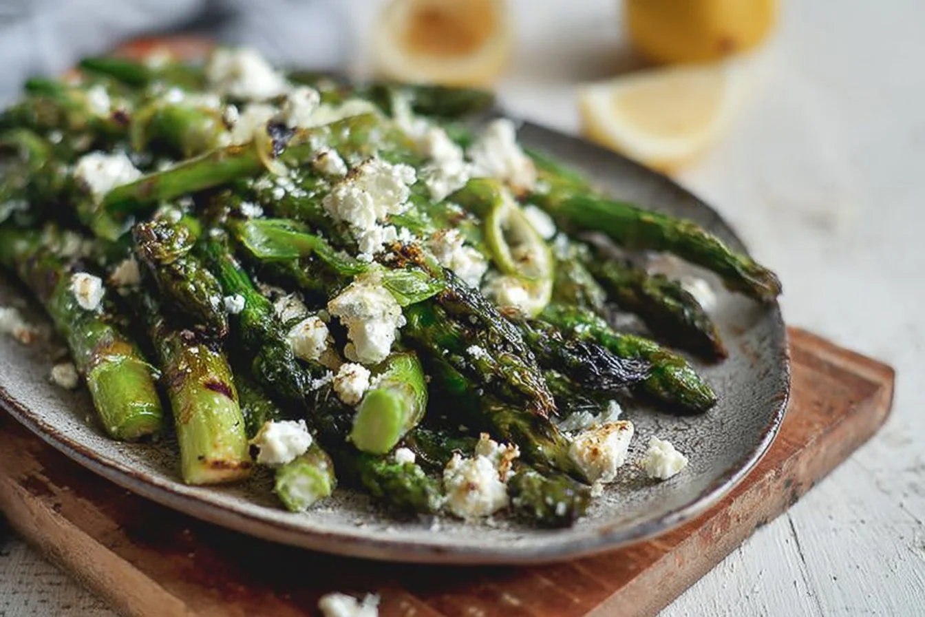 Grilled Asparagus Salad with Lemon & Feta