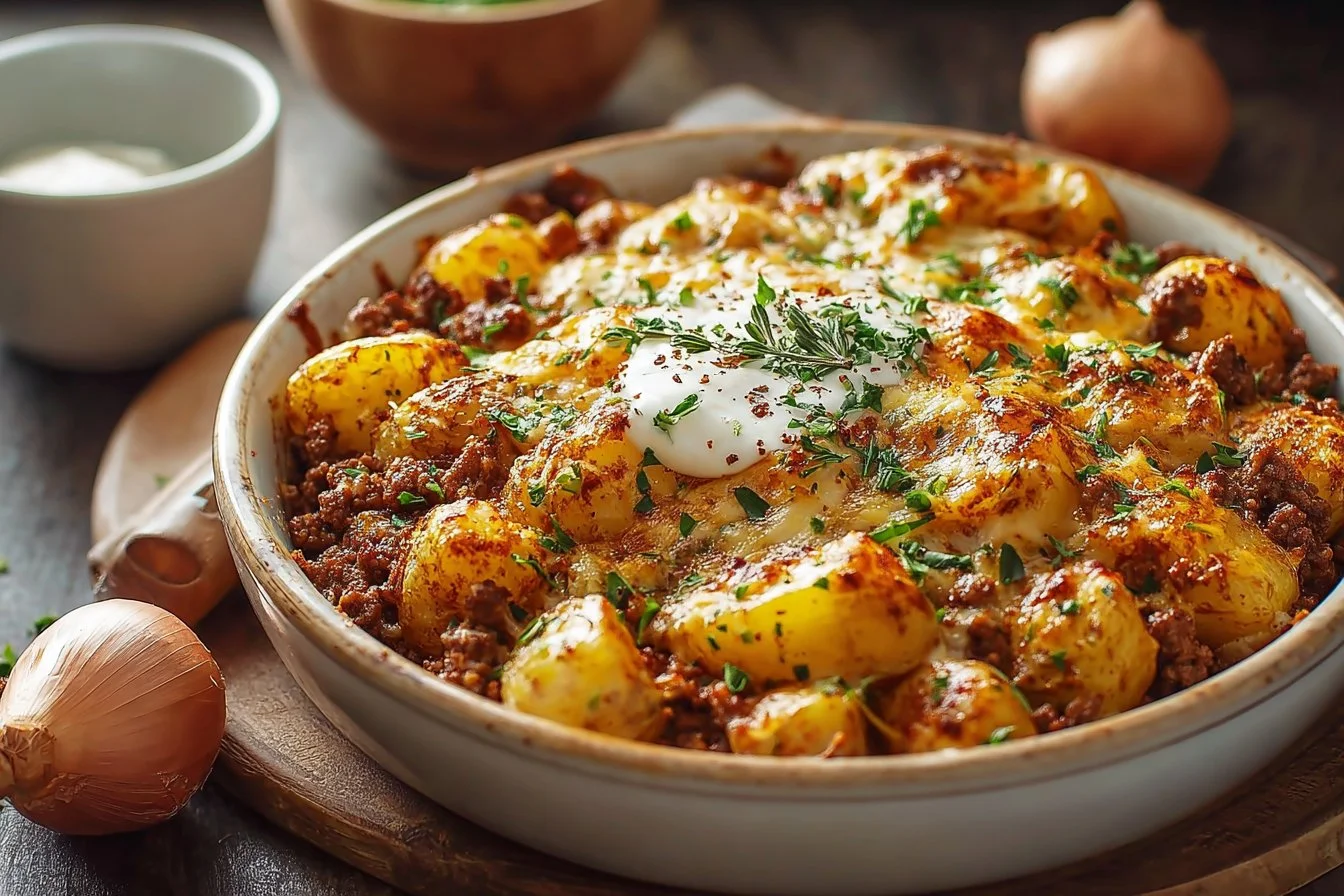 Ground Beef and Potatoes Casserole