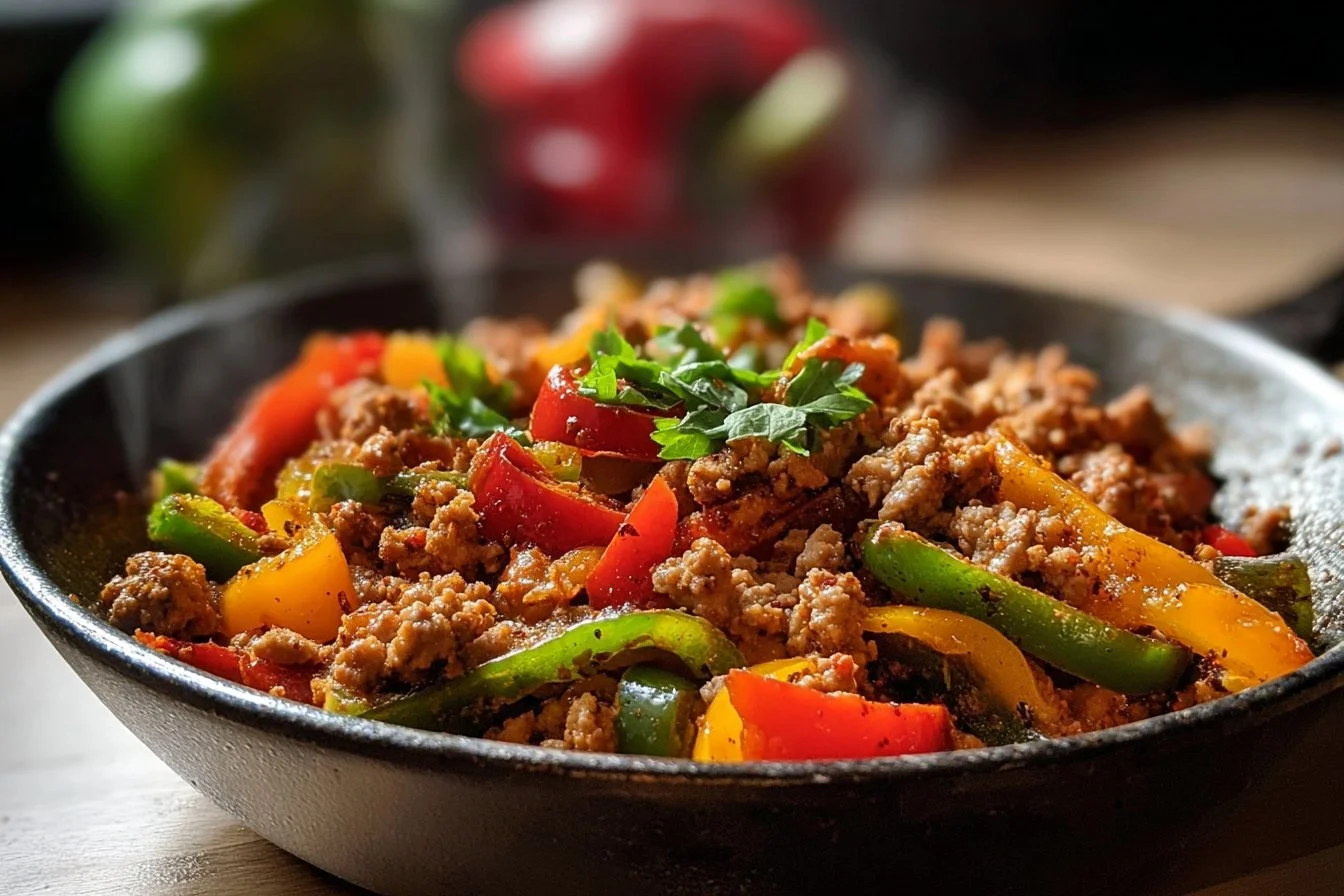 Ground Turkey and Peppers