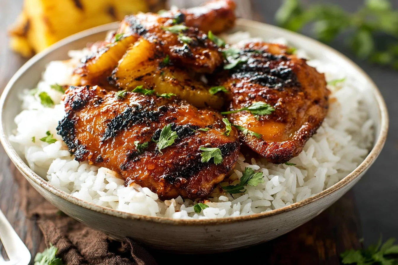 Hawaiian Chicken with Coconut Rice