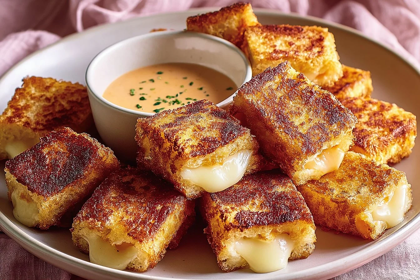 Delicious Hawaiian Roll Grilled Cheese sandwich with melted cheese and golden crust.